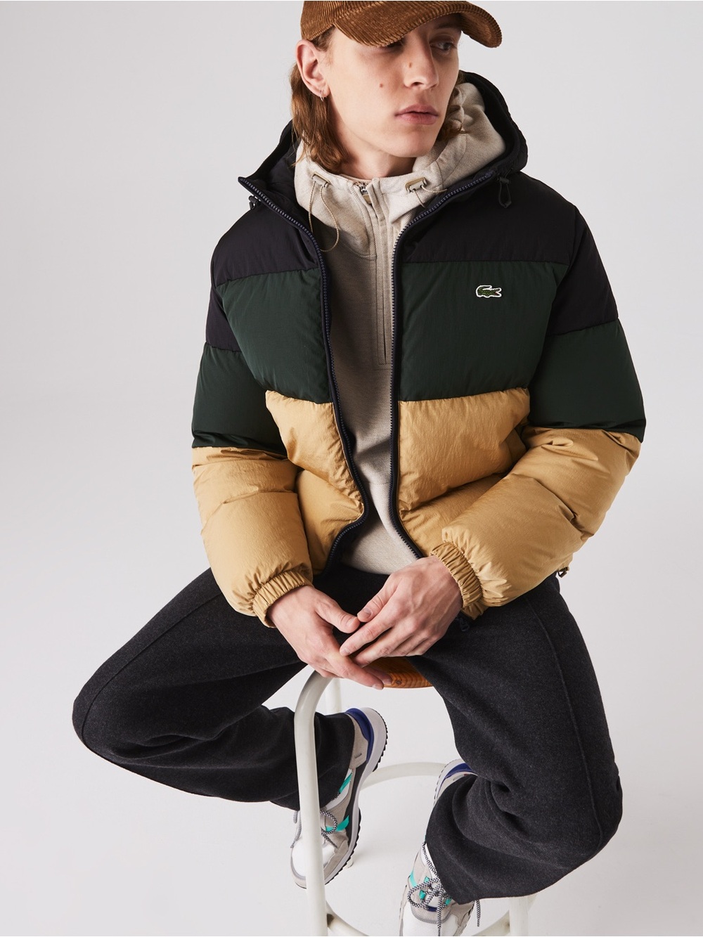 Lacoste Colorblocked Puffer Jacket